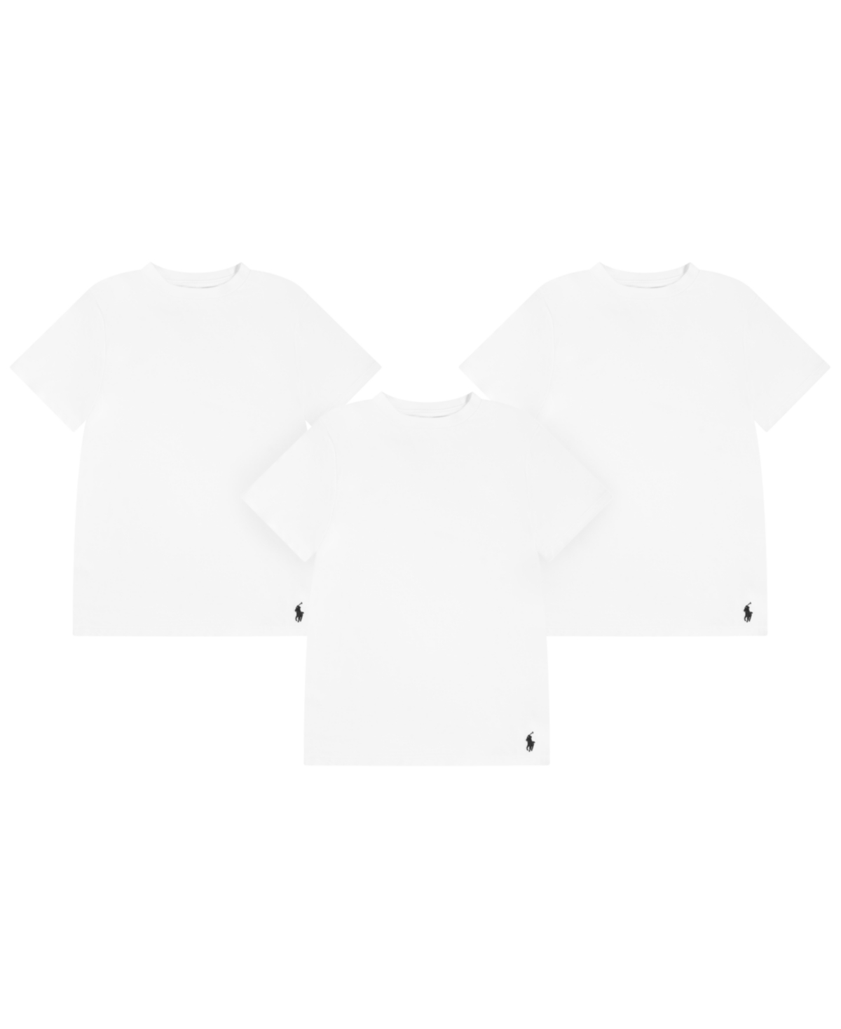 Polo Ralph Lauren Big Boys Crewneck Undershirts, 3 Pack