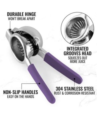 Stainless Steel Lemon Squeezer – Heavy Duty, Solid Metal Bowl, Easy to Use