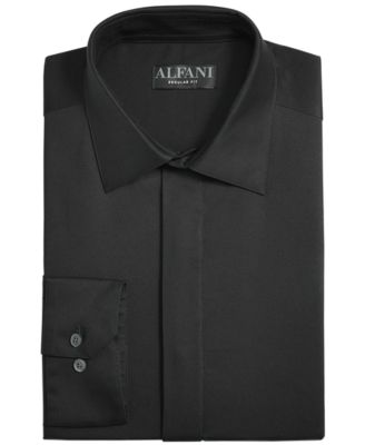 Men's Covered Placket Tuxedo Shirt, Regular & Slim Fit