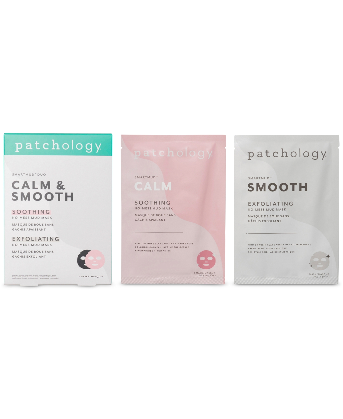 Patchology 2-pc. Smartmud Calm & Smooth No-mess Mud Mask Set In White