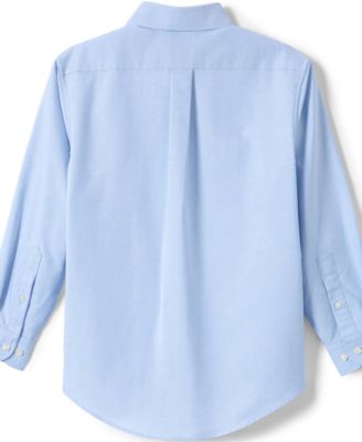 Big Boys School Uniform Long Sleeve Solid Oxford Dress Shirt