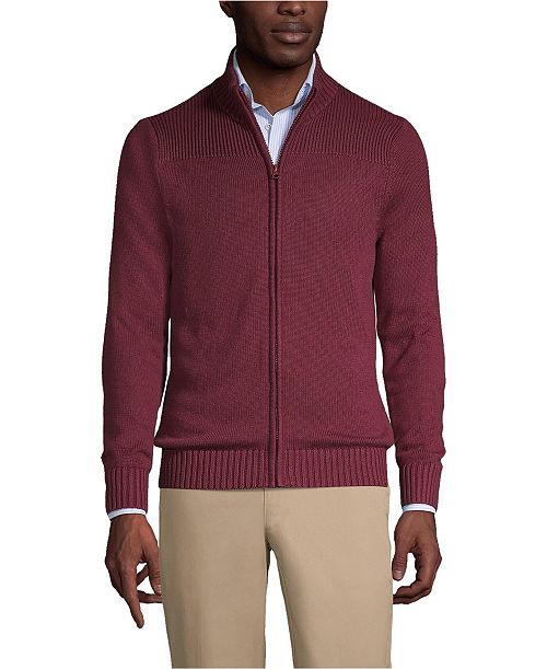 alfani Lands' End Men's Cotton Modal Zip Front Cardigan Sweater Men's Fashion & Accessories