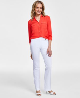 I.N.C. International Concepts - Women's Tummy-Control Mini Bootcut Pants, Created for Macy's
