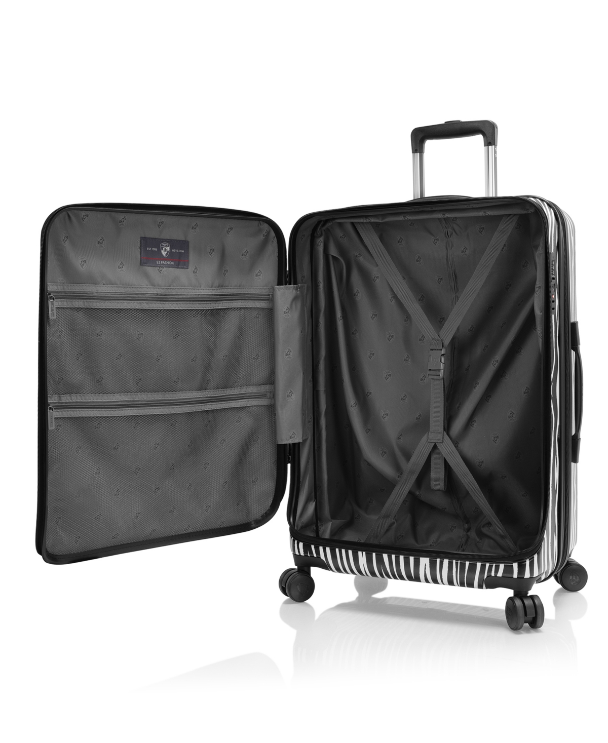 Heys Hey's Ez Fashion Hardside 26" Check-in Spinner Luggage In Black,whit