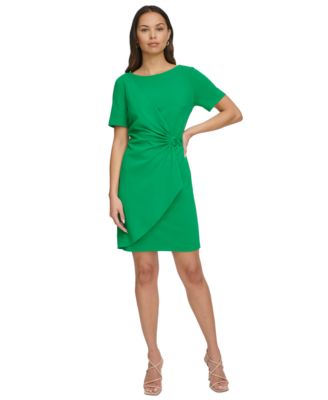 DKNY - Petite Gathered-Sleeve Sheath Dress