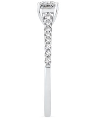 Diamond Princess-Cut Engagement Ring (3/4 ct. t.w.) in 14k White Gold