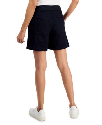 Women's Denim Mid-Rise Pull-On Shorts