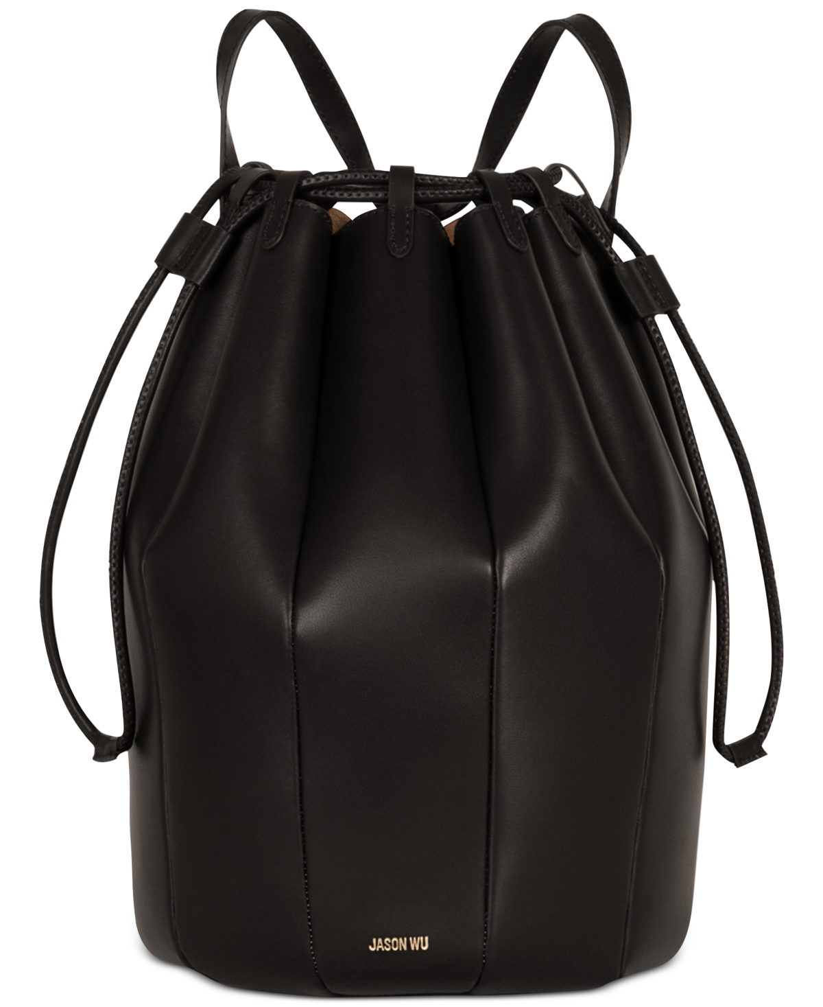 Tulip Leather Backpack - Black