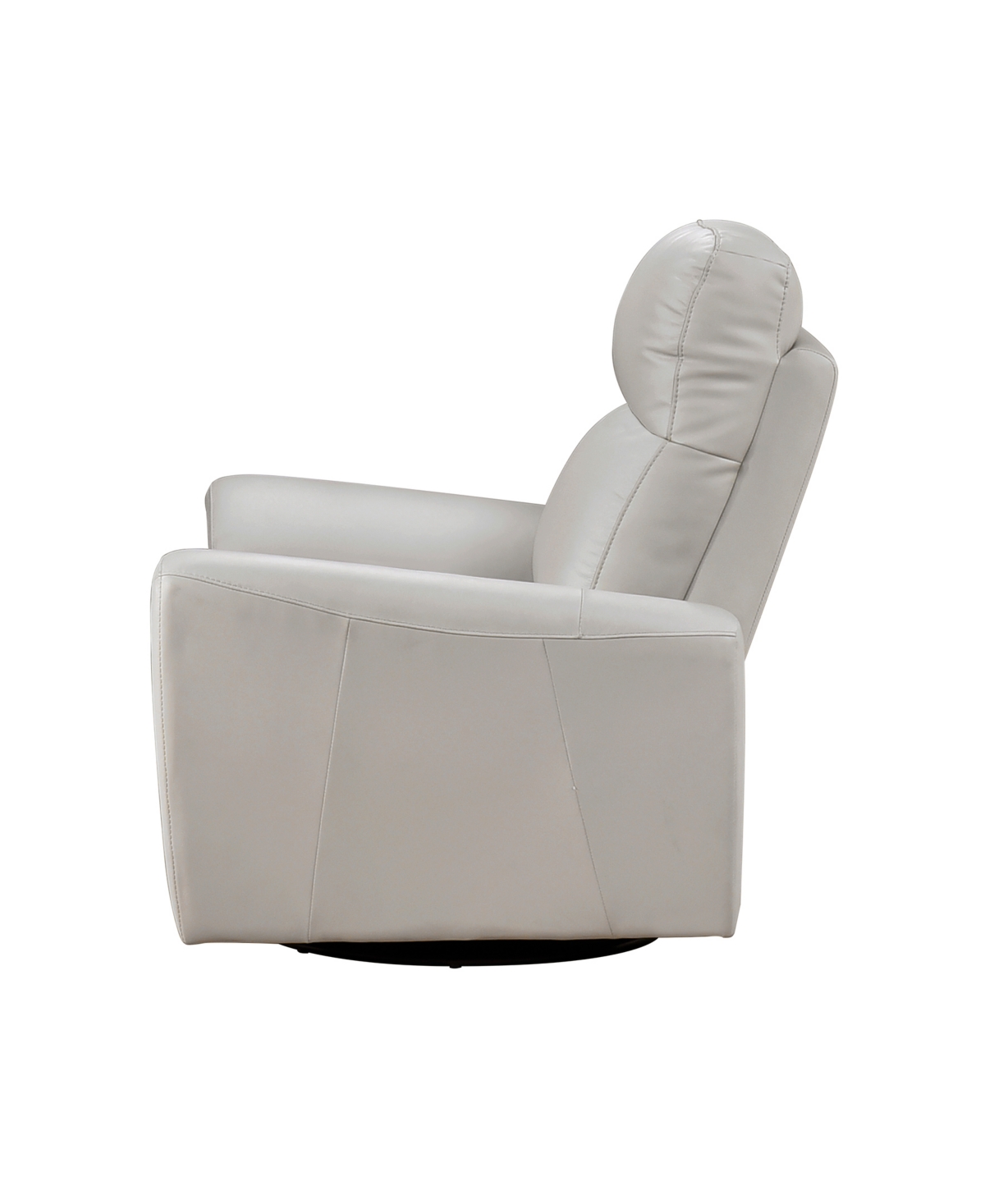 Homelegance White Label Brennen 39" Leather Match Swivel Glider Chair In Gray