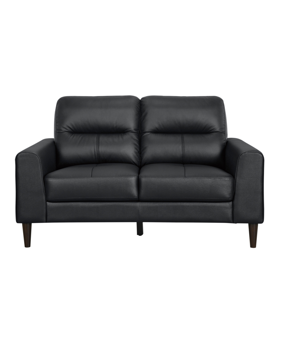 Shop Homelegance White Label Tabor 56" Leather Match Love Seat In Black