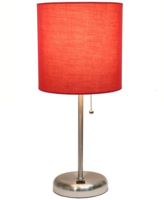 Oslo 19.5" Contemporary Bedside USB Port Feature Standard Metal Table Desk Lamp 