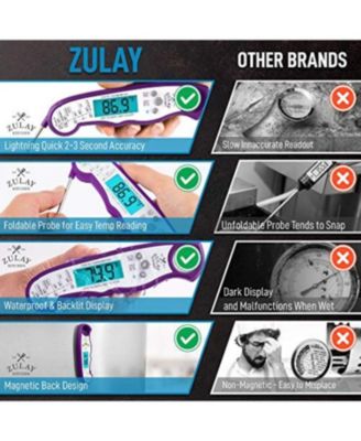 Instant Read Food Thermometer - Waterproof Digital Meat Thermometer