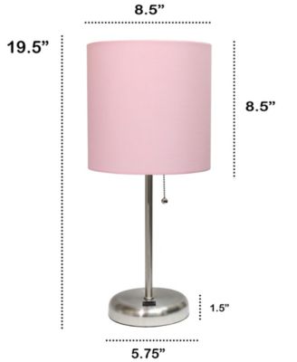 Oslo 19.5" Contemporary Bedside USB Port Feature Standard Metal Table Desk Lamp 