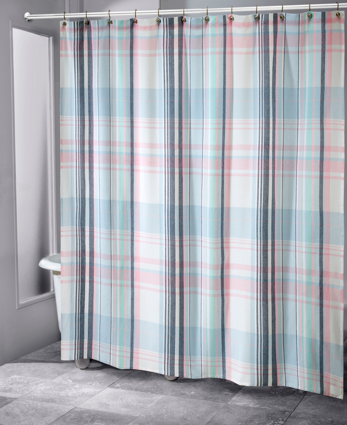 Shop Izod Heritage Plaid Shower Curtain, 72" X 72" In Multicolor