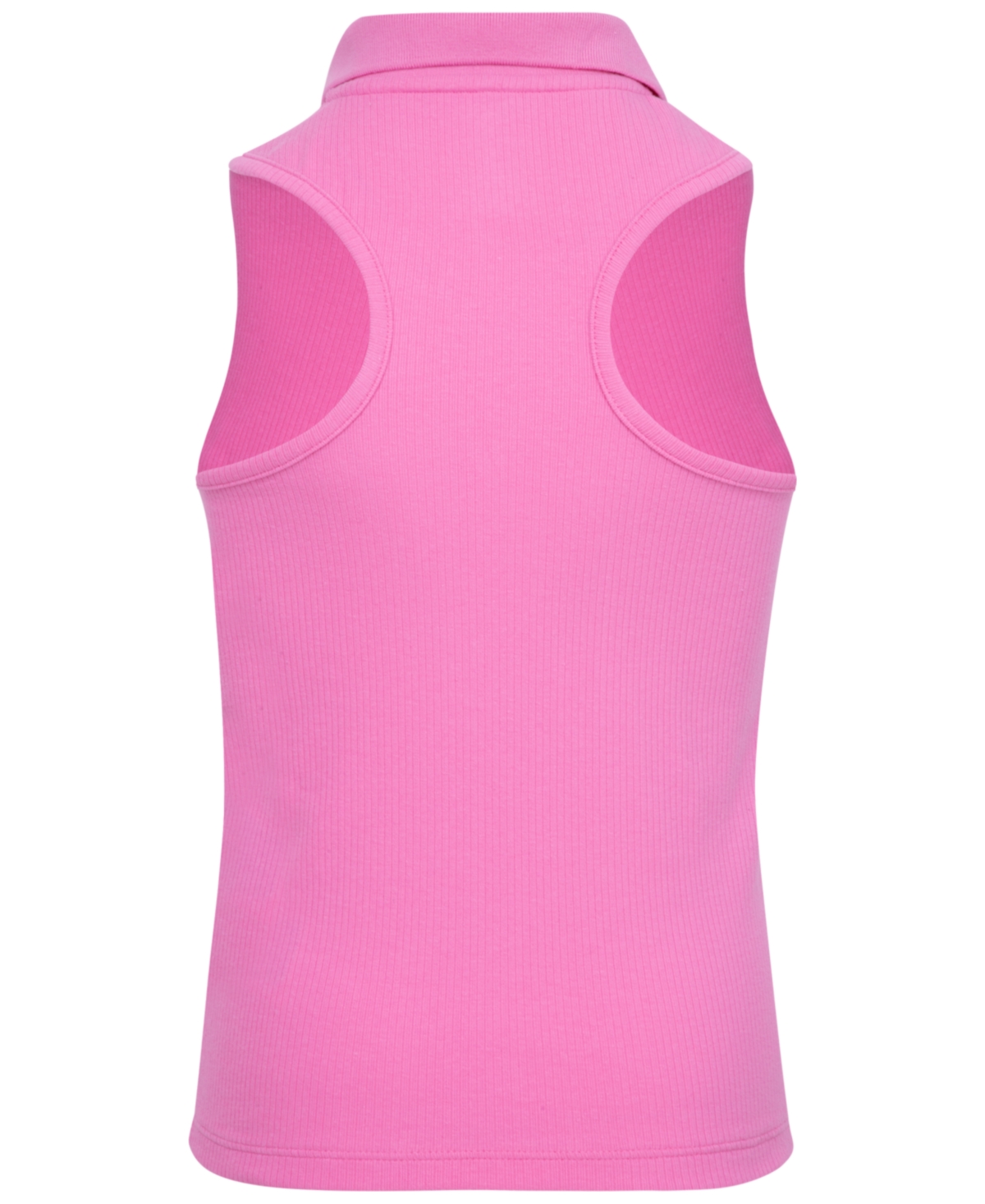 Shop Converse Girls Polo Sleeveless Rib Tank Top In Oops Pink