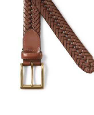 Men's Big Leather Braid Belt