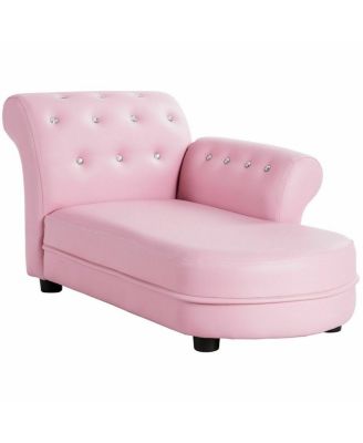 Children Chaise Lounge Sofa with Armrests Soft Padded Relaxing Kids Chair