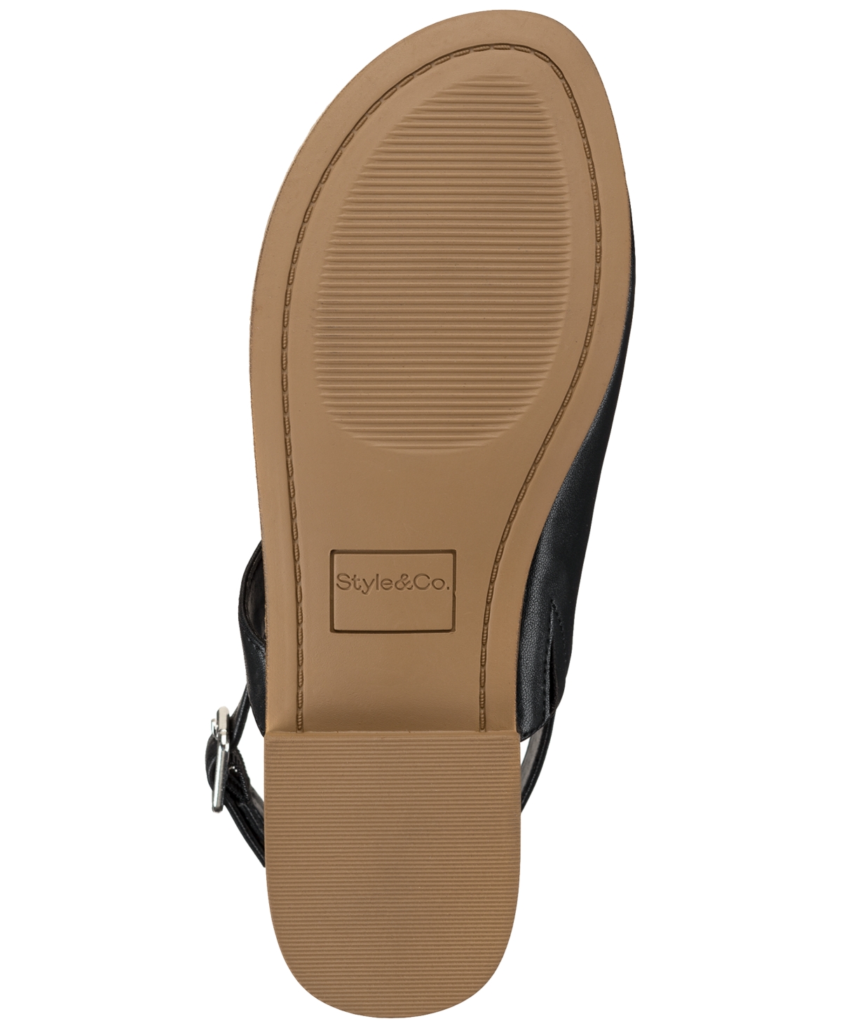 Shop Style & Co Women's Bowiee Slingback Flat Sandals, Created For Macy's In Platino Smooth