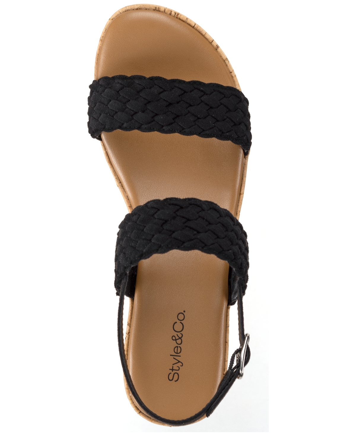 Shop Style & Co Women's Madenaa Woven Platform Wedge Sandals, Created For Macy's In Blue