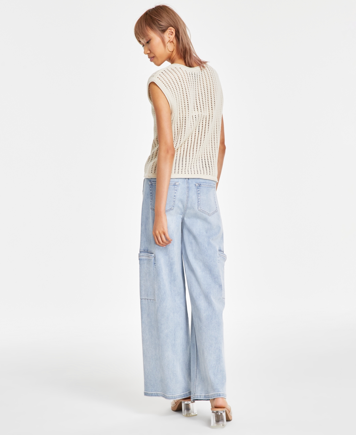 Dkny Jeans Women's Ribbed Sleeveless Sweater Vest