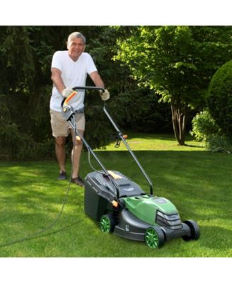10 AMP 13 Inch Electric Corded Lawn Mower with Collection Box
