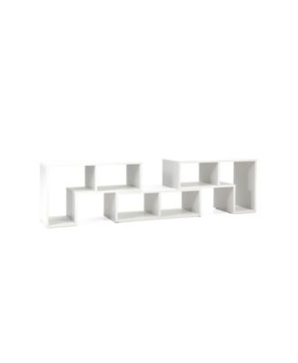 3 Pieces Adjustable TV Stand for TVs up to 65 Inch with Shelves
