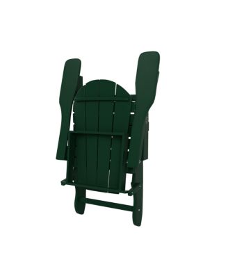All-Weather Contoured Outdoor Poly Folding Adirondack Chair