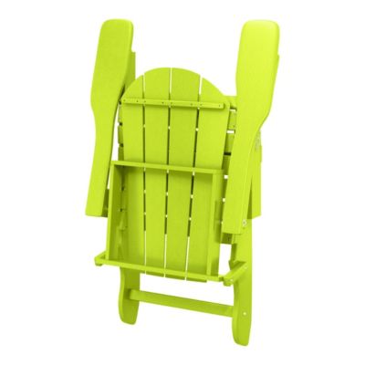All-Weather Contoured Outdoor Poly Folding Adirondack Chair