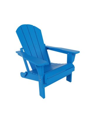 All-Weather Contoured Outdoor Poly Folding Adirondack Chair