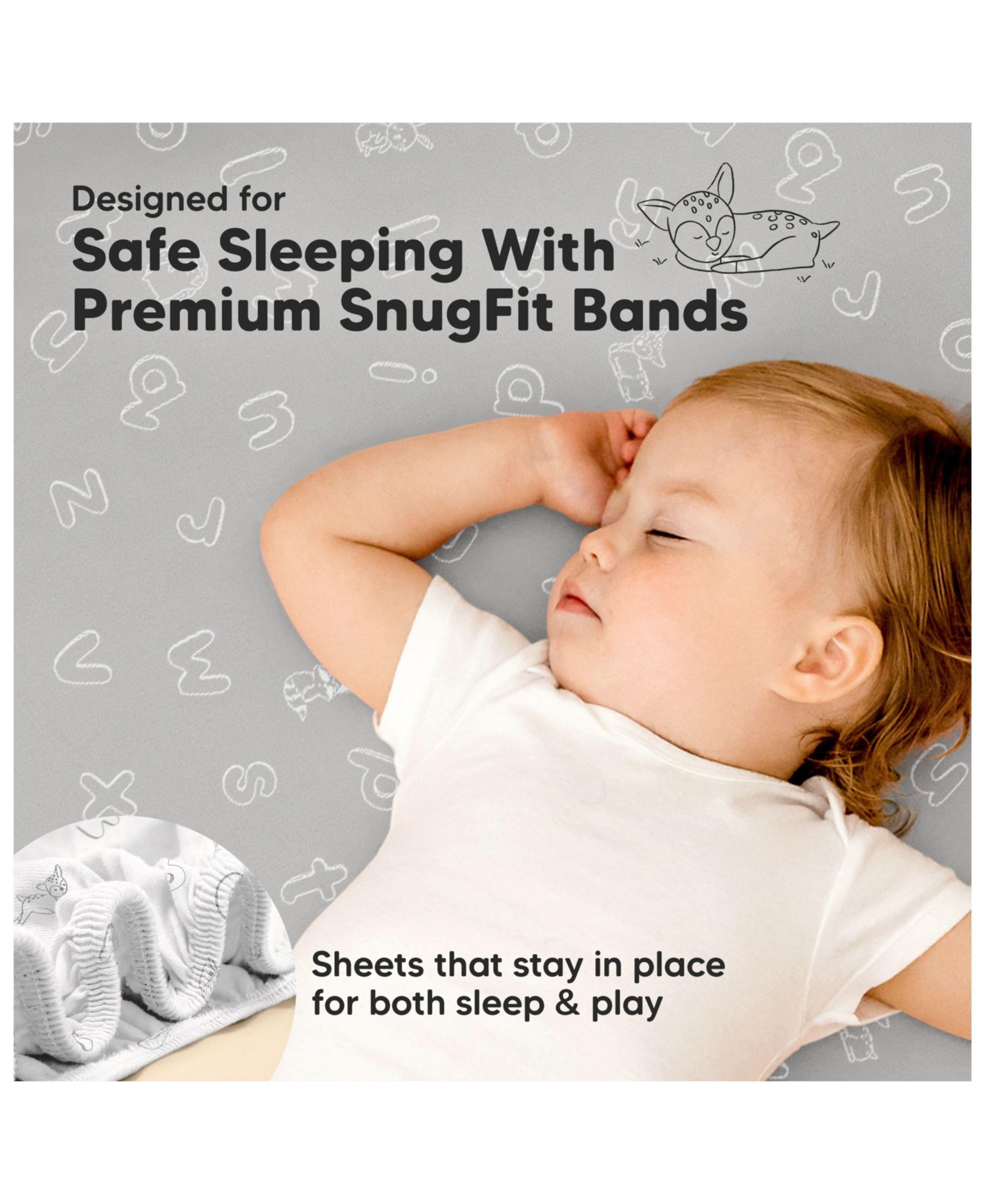 2-Pack Mini Crib Sheets, Pack and Play Sheets Fitted, Pack N Play Sheets, Organic Fitted Crib Sheet Cover