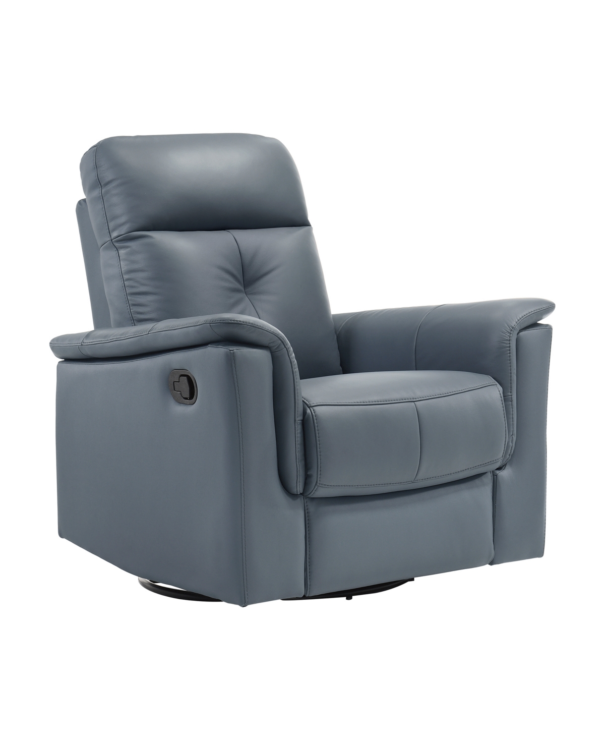 Shop Homelegance White Label Emillia 36" Leather Swivel Glider Reclining Chair In Gray