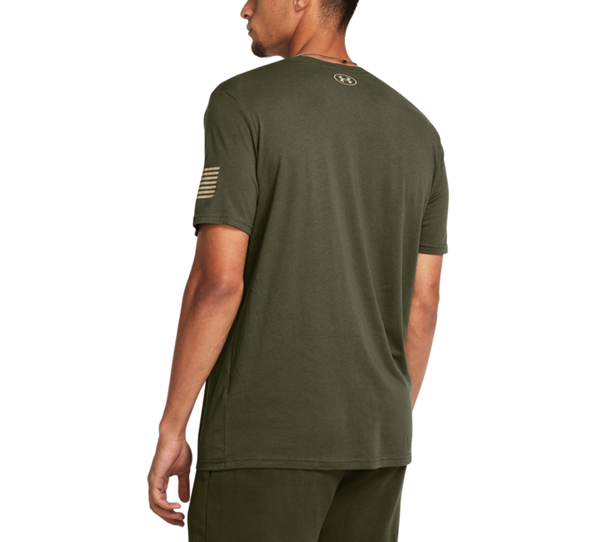 Under Armour Men's Relaxed Fit Freedom Logo Short Sleeve T-Shirt -desert Sand