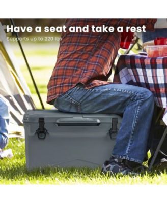 Rotomolded Cooler with Integrated Cup Holders and Bottle Opener