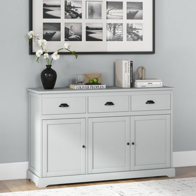 3 Drawers Sideboard Buffet Storage with Adjustable Shelves