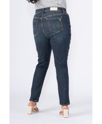 Plus Size High Rise Ankle Skinny Jeans
