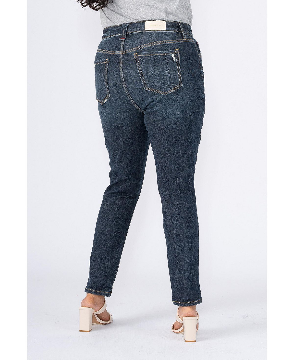 Slink Jeans Plus Size High Rise Ankle Skinny Jeans view 3 — MAYCSS fashion products