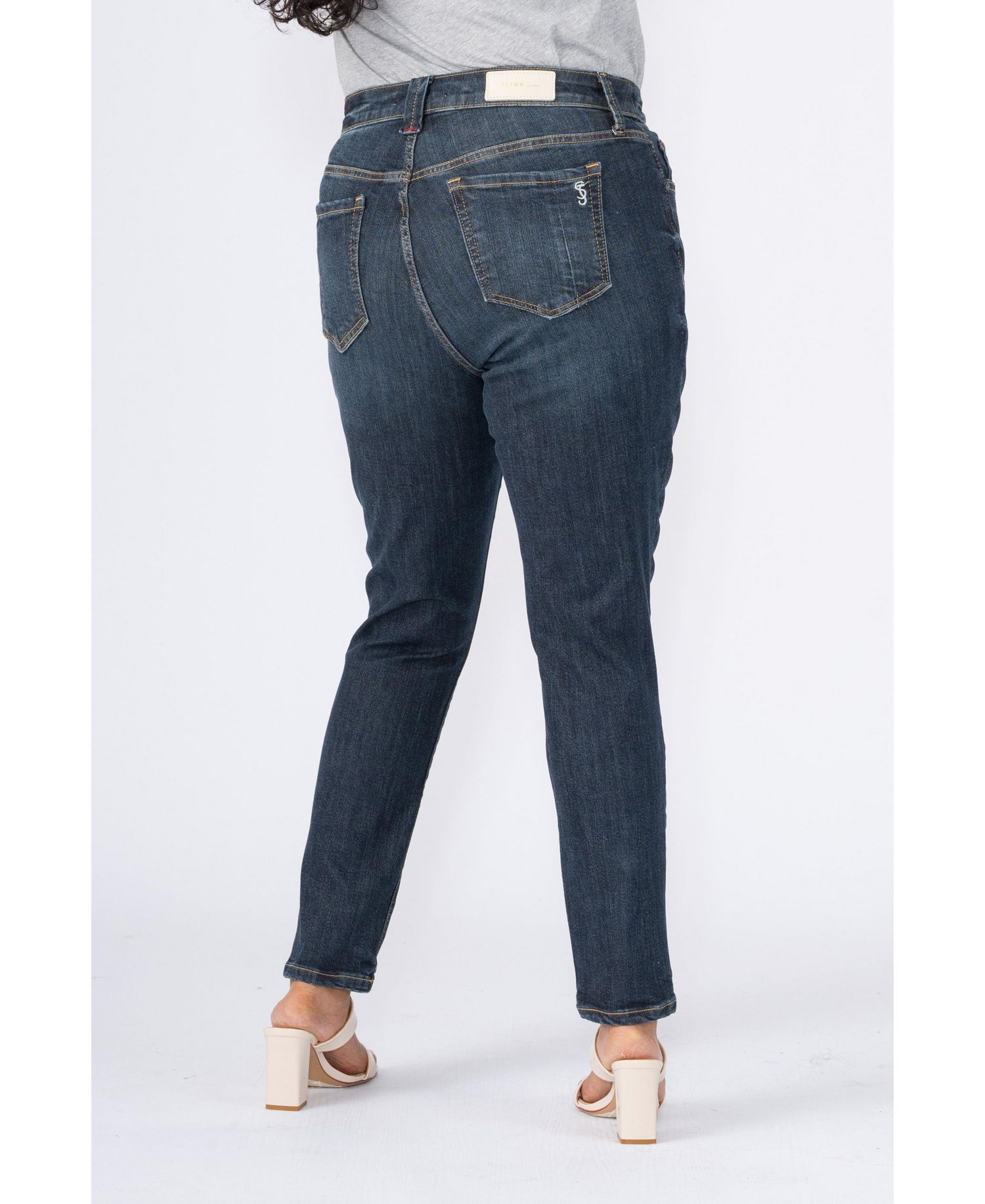 Plus Size High Rise Ankle Skinny Jeans