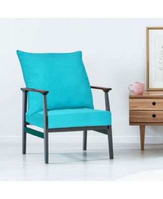 Deep Seat Chair Cushion Pads Set with Rope Belts for Indoor and Outdoor