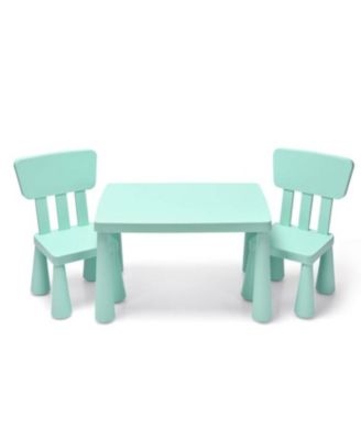 3 Piece Children Activity Table Set with Chairs for Play, Study and Crafts