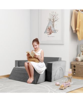 8 Pieces Kids Modular Play Sofa with Detachable Cover for Playroom and Bedroom