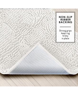 Ultra Soft Non-Slip Chenille Bath Rug - Quick Dry, Machine Washable - Large 26”x44”