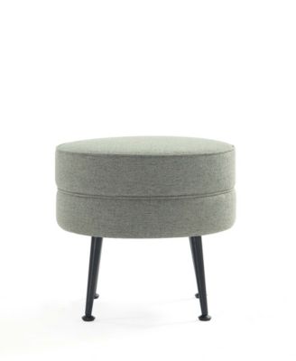 Bailey 18.11" Woven Polyester Blend Upholstered Ottoman