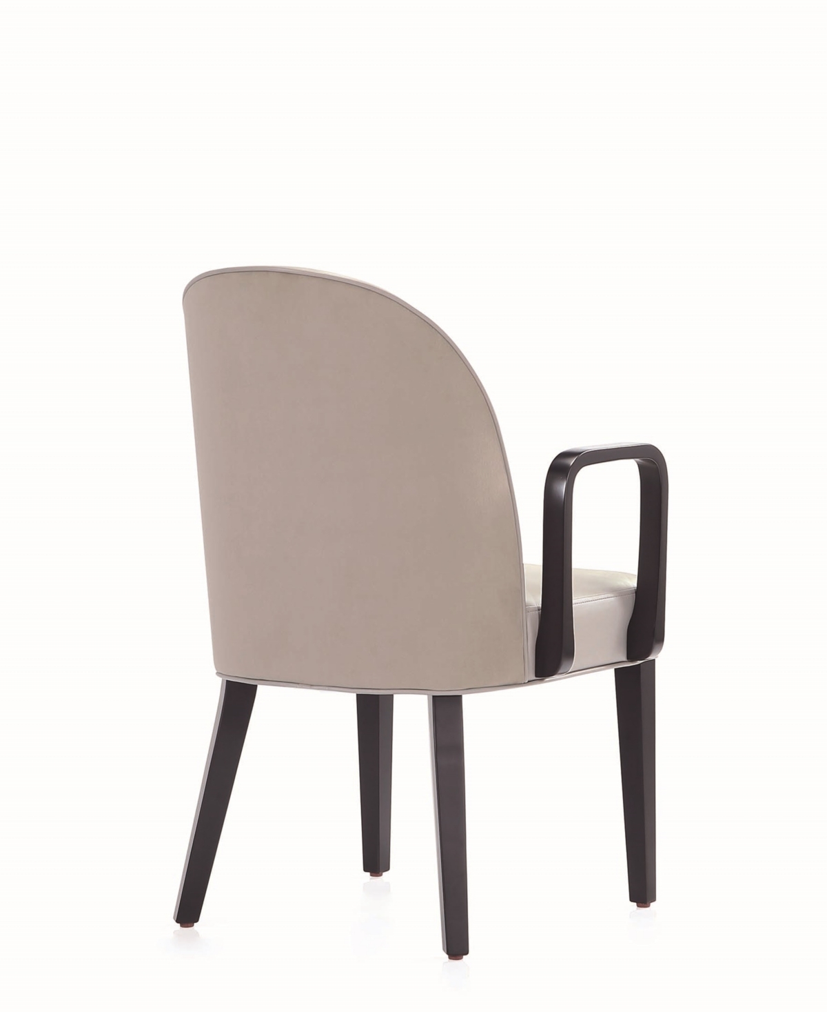 Manhattan Comfort Hillman Leatherette And Velvet Upholstered Beech Wood Dining Armchair In Heather Gray