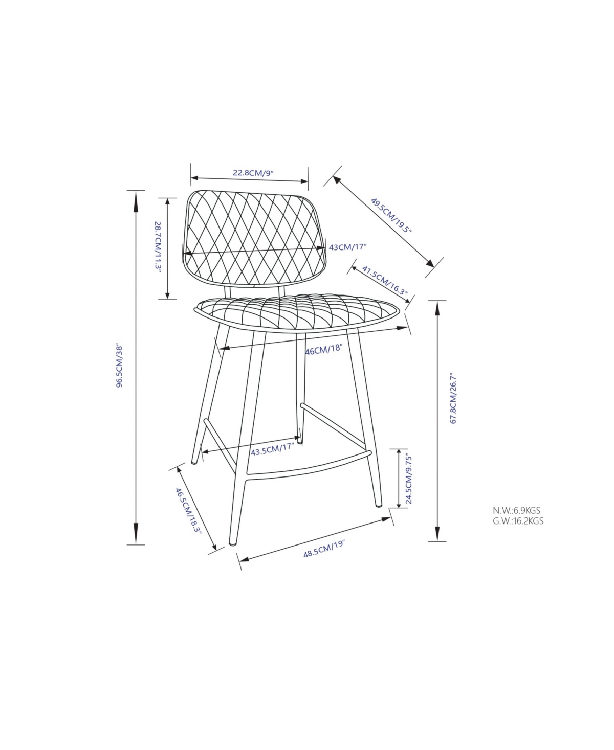 Simpli Home Raya Counter Height Stool (set Of 2) In Black Pu Leather In Black