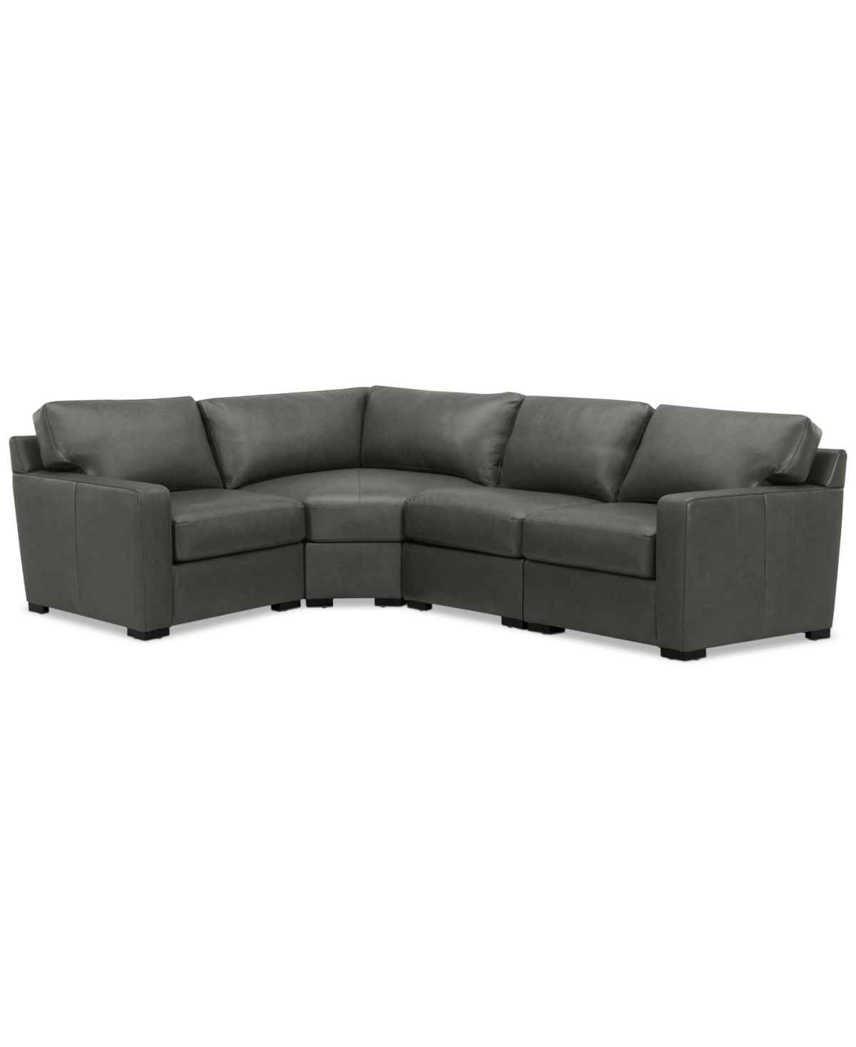 MACY'S RADLEY 113" 4-PC. LEATHER WEDGE SECTIONAL, CREATED FOR MACY'S 