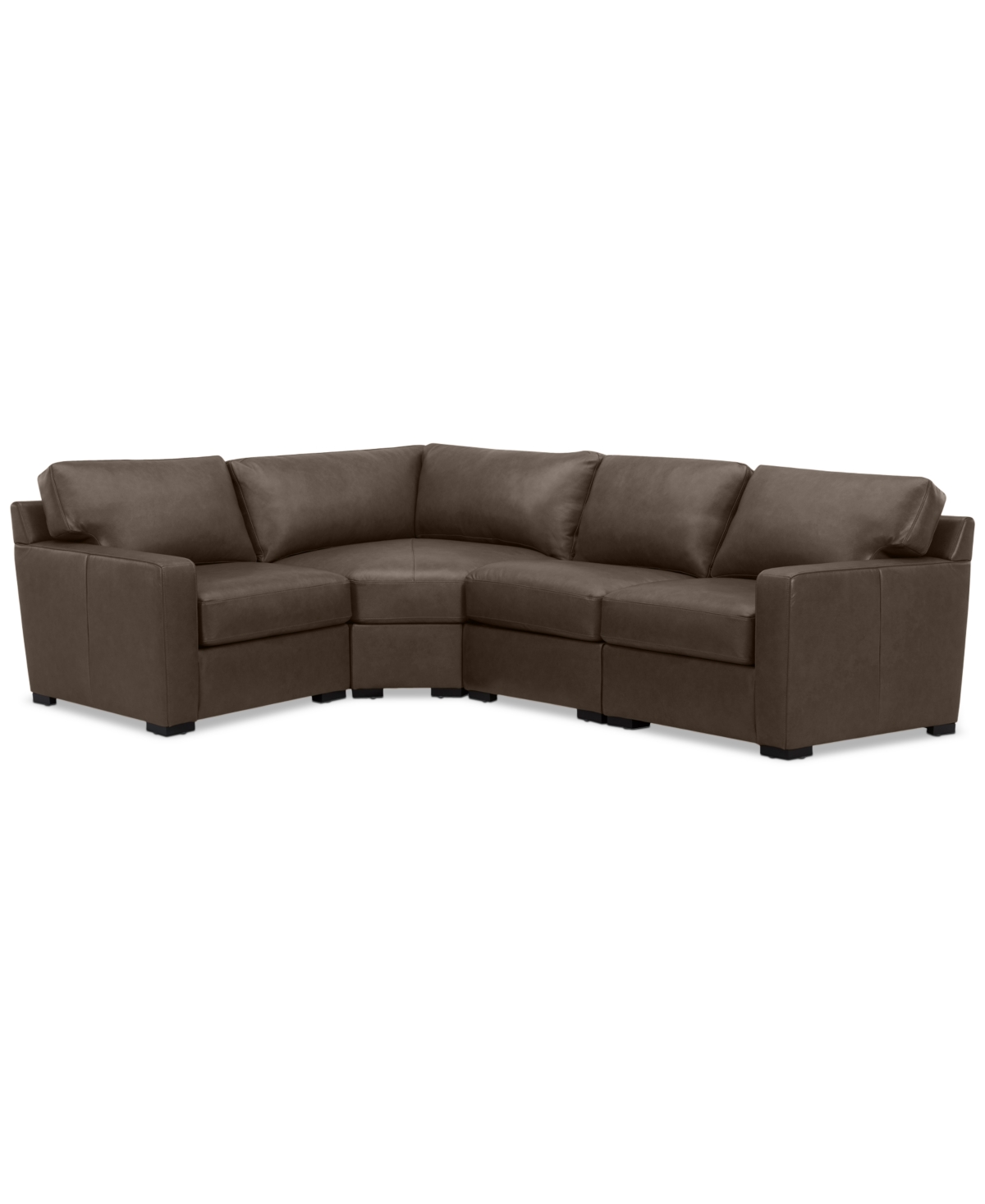 MACY'S RADLEY 113" 4-PC. LEATHER WEDGE SECTIONAL, CREATED FOR MACY'S 