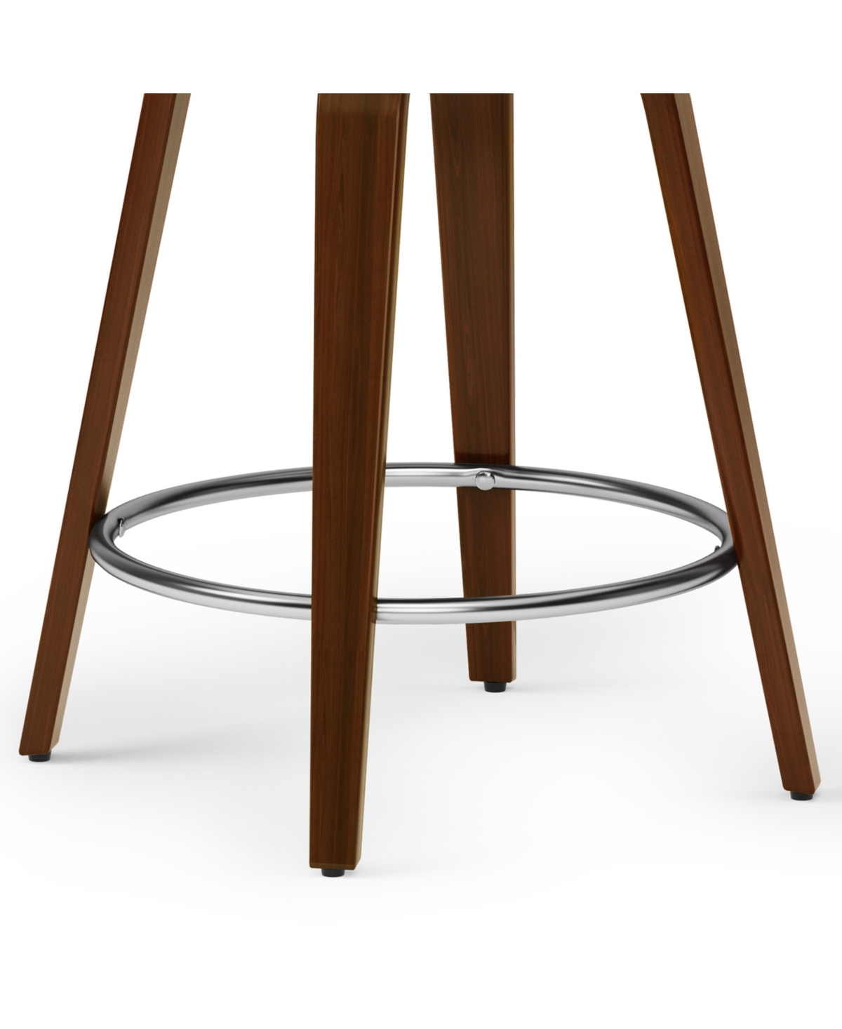 Shop Simpli Home Roland Counter Height Stool In Black Pu Leather