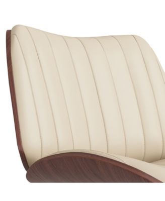 Goulding Adjustable Swivel Bar Stool in Cream Pu Leather