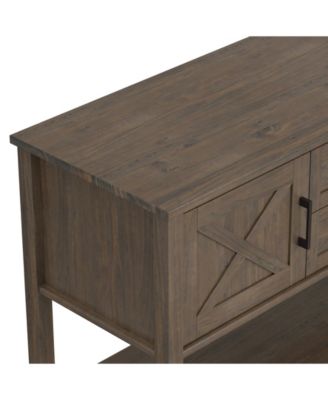 Ela Solid Wood Console Table in Smoky Brown
