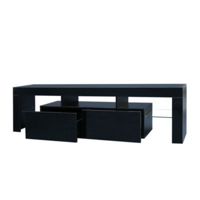 Streamdale Modern TV Stand, 20S LED TV Stand with Remote Control Lights